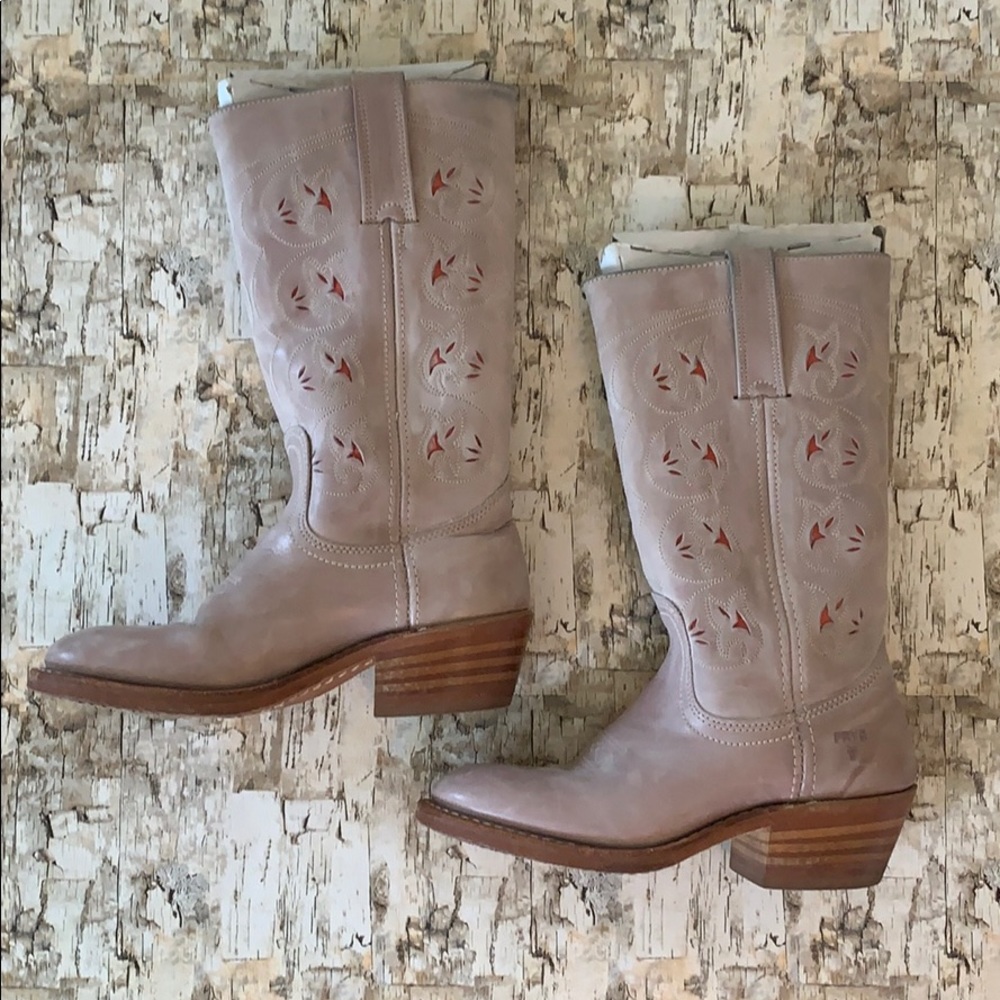 Frye Lavender Cowboy Western Boots